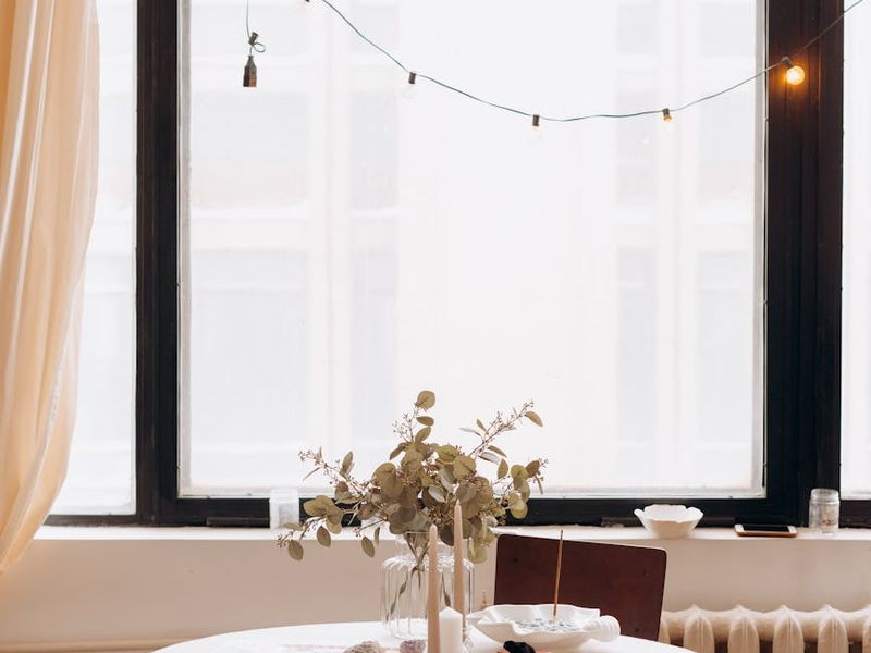 A bright, open space with yoga mats, suggesting a calm atmosphere for exercise.